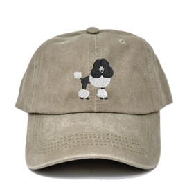 Gift for Poodle dog lover, Parti Poodle dog embroidered dad hat, Poodle dog embroidered baseball cap, custom dog hat, custom poodle dog cap (KHAKI)