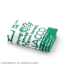 Towel Museum Compact Towel, Made in Japan, 100% Cotton, Approx. 9.8 x 27.6 inches (25 x 70 cm), Sanrio Pochacco Profile Green 28-2012120