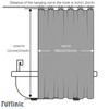 Furlinic Extra Long Shower Curtains for Bathroom Waterproof Mould Resistant