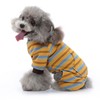 Striped Dog Pajamas Soft Stretchy Warm 4 Legged Puppy Jumpsuit