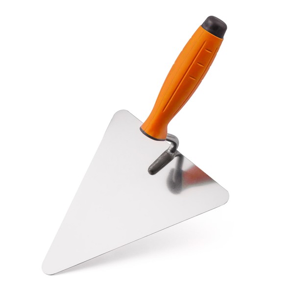 Mivos Stainless Steel Triangular Trowel 180 mm with Rubber Handle