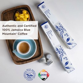 Jamaican Blue Mountain Nespresso Pods by JA Coffee: 10x OriginalLine Compatible Pods Filled with Freshly Roasted, Pure, JACRA-Certified Blue Mountain Coffee from Jamaica