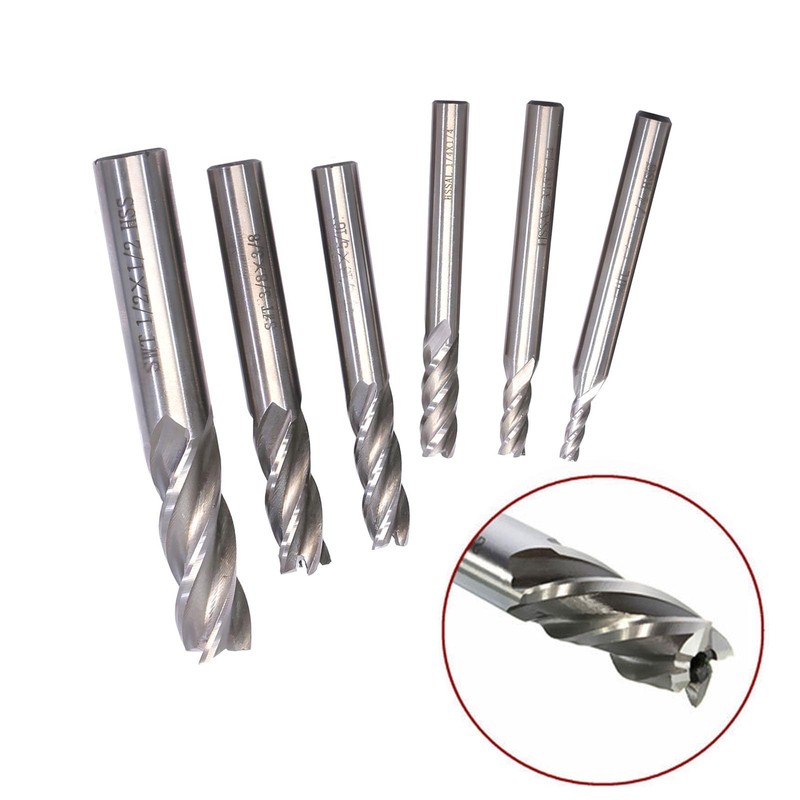 Vleant CNC Machine End Mill Set - HSS Square Nose