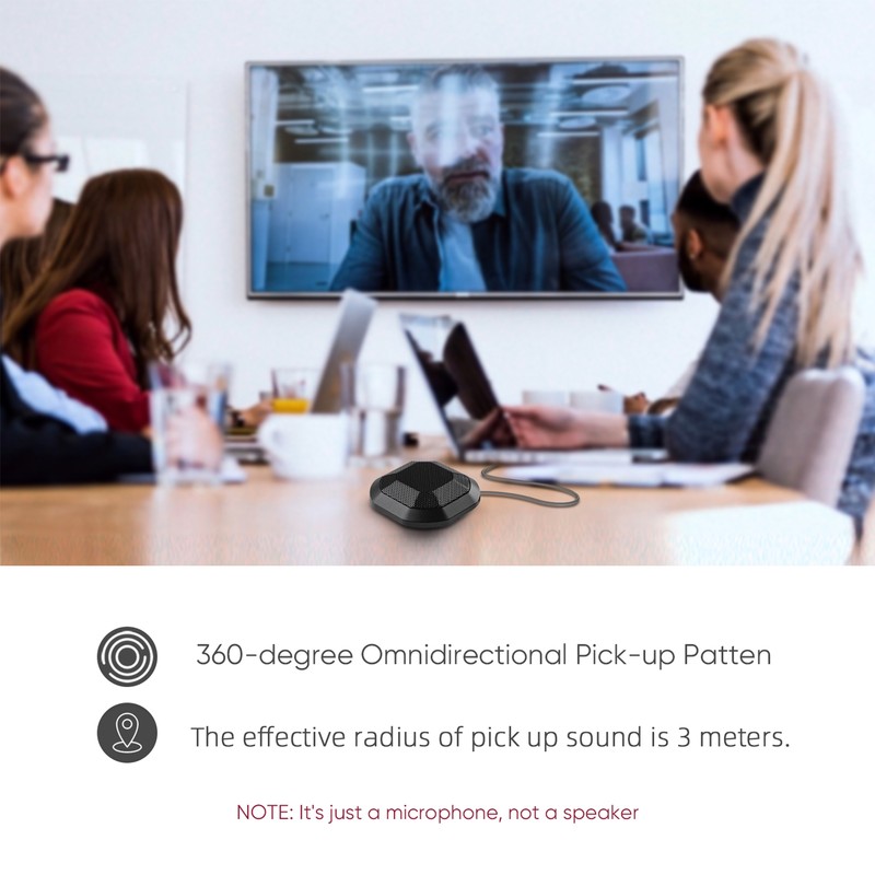 Desktop Microphone 360° Omnidirectional High Sensitivity Clear Computer Microphone with