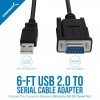 Universal SABRENT USB 2.0 to Serial (9-Pin) DB-9 RS-232 Adapter