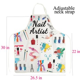 Nail Artist Apron Nail Artist Gift Nail Technician Gift for Manicurist Apron Nail Apron Gifts Nail Tech Aprons with Pockets