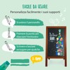 Securit Waterproof Glass + Chalkboard Markers, Large Nib, Wallet 4-Pack,