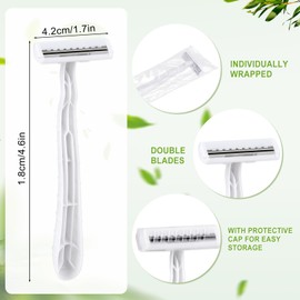 Disposable Razors, White Bulk Razors With Knife Caps, Individually Packaged, Razors In Bulk Suitable For Hotels, Shelters, Homeless People, Nursing Homes, Charities, Churches (150-PACK)