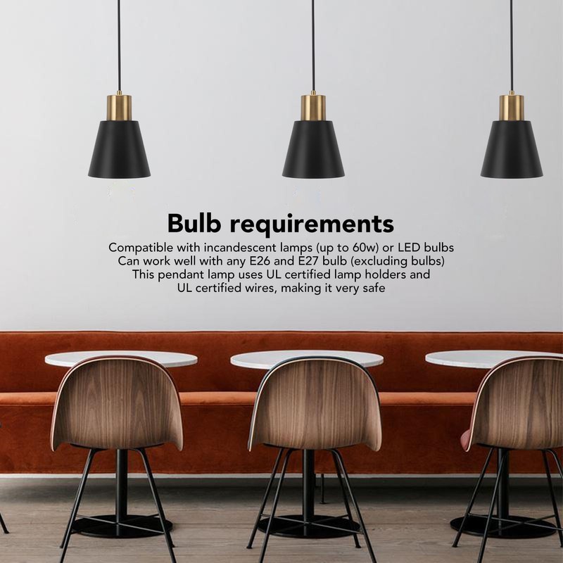 Pendant Lighting Black Metal Industrial Pendant Light Fixture Modern Nordic