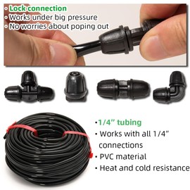 20 Piece Drip irrigation fittings Parts Coupling Outlet Kit 1/4 Inch Barb Lock Connectors For Drip Tape Garden Flower Pot Greenhouse Lawn