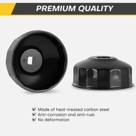 Acymner 15PCS Oil Filter Cap Wrench Tool | Universal Oil Filter Socket Wrench Set 3/8 inch Drive