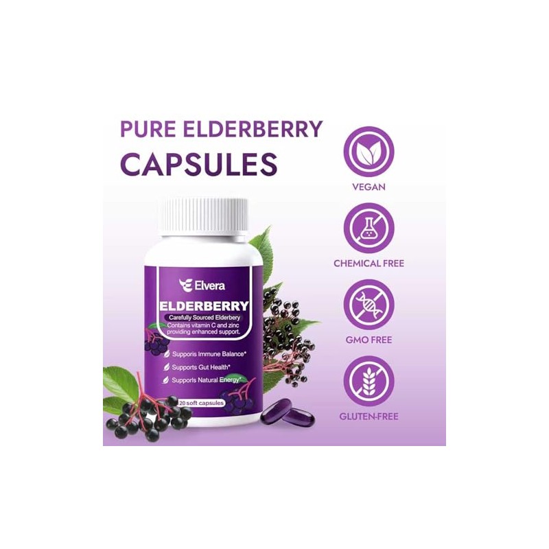 Elderberry - EIvera Gut Support Complex, 3-in-1 Gut Support Complex