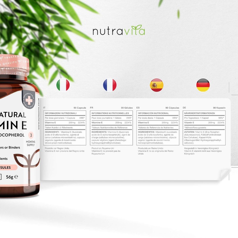 Nutravita Vitamin E 400IU D-Alpha Tocopherol – 100% Natural Vitamin