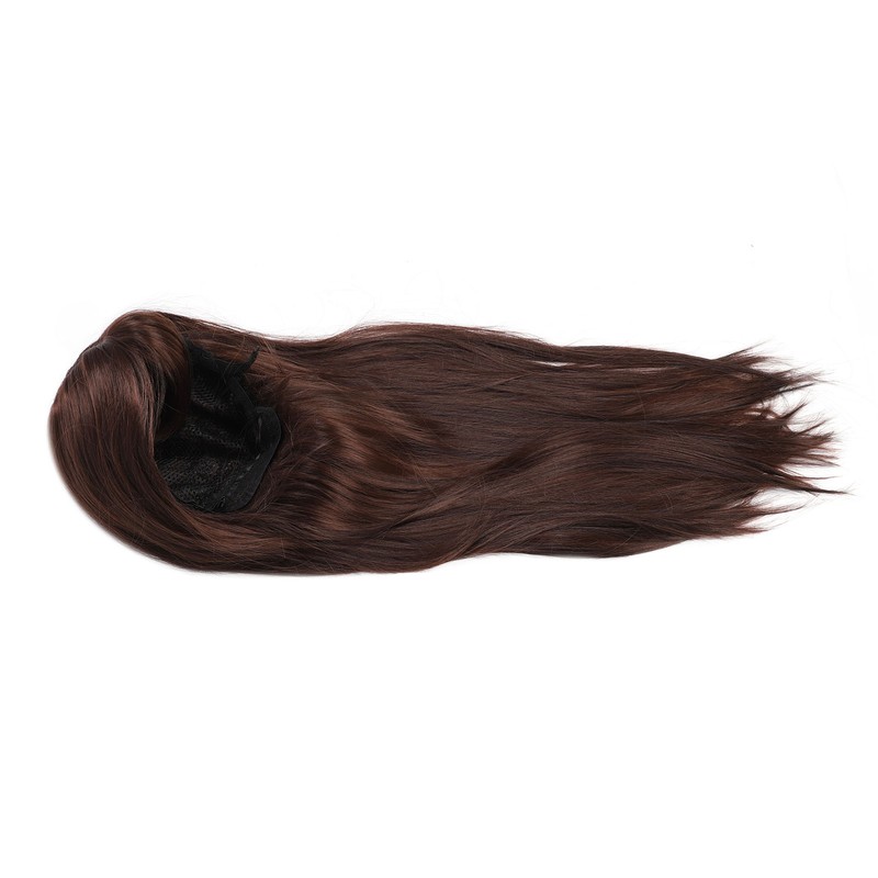 Brown Wig Fashionable Heat Resistant Soft Long Straight Layered Synthetic