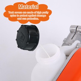 Pack of 2 Fuel Cap Chainsaw Oil Tank Cap Oil Cap Compatible with GX25/GX35/139 Lawn Mower Brush Cutter Motors (Black)