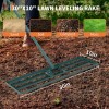 Unbranded Lawn Leveling Rake, 30"x10" Ground Lawn Leveler with 78"