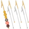 beinkmake 6Pcs Metal Beadable Alligator Clips Beadable Clamps Memo Holder