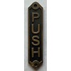 Cast Aluminium Push & Pull sign (Antique gold-brass, Size 6.25x1.37)-THE