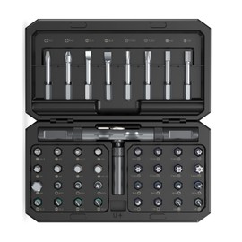 OQIMAX 42 in 1 Magnetic Screwdriver Set, DIY Ratchet Screwdrivers Set with 40 PCS Magnetic Bits, Multi Ratchet Screwdriver Kit, Portable Repair Tools for Furiture Computer Bicycle(Black)