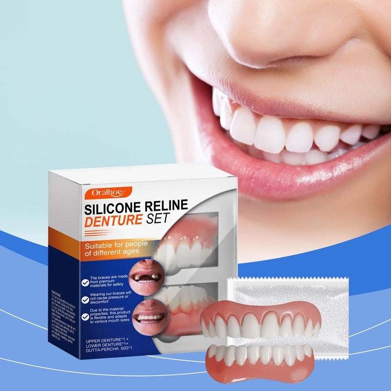 Silicone Reline Denture Set - Included Upper and Lower Dentures