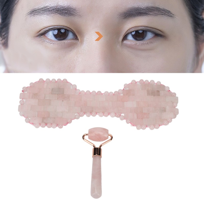 2pcs Jadestone Eye Pad Roller Set Reduce Dark Circles Promote