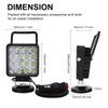 SKYWORLD 2pcs 48W Magnetic Base Bracket LED Work Light Bar