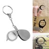 FKWKUW Magnifying Glass Keyring Mini Portable Foldable 10x Handheld Magnifier