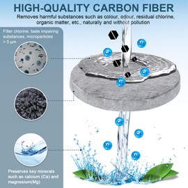 Pack of 6 Water Filters for Fill & Go Water Filter Bottles Carafes, Water Filter Discs Removes 99% PFAS, Chlorine, Microparticles, Other Taste-Disturbing Substances in Drinking Water