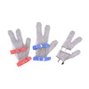 AWIORETON 3-Finger Cut Resistant Glove, Stainless Steel, Silver, Medium (Pack