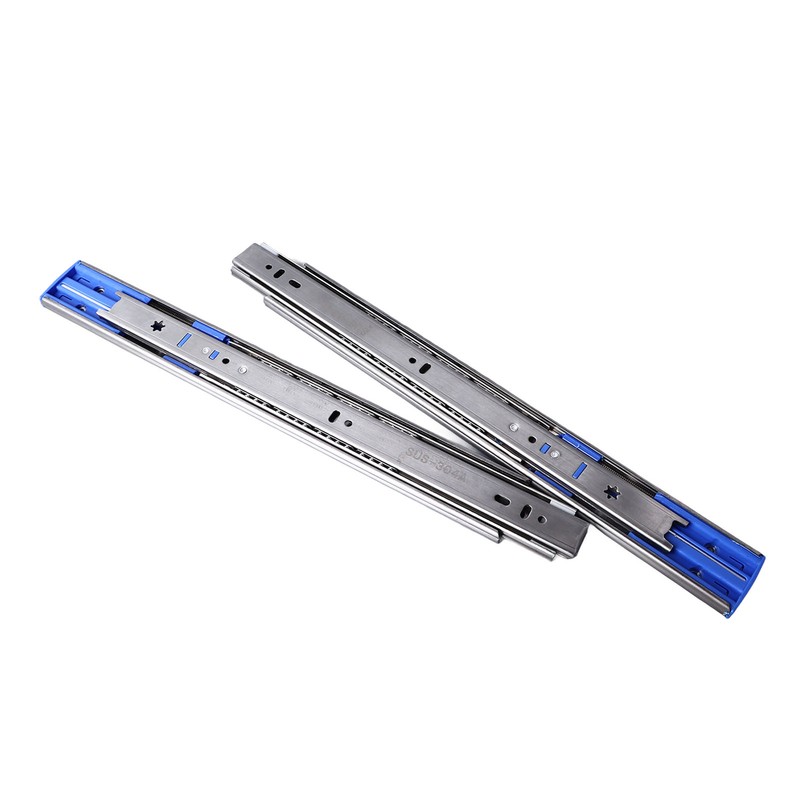 2PCS 14 Inch Push to Open Drawer Slides Stainless Steel