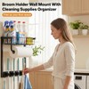 Broom Holder Wall Mount, Broom and Mop Organizer Wall Hanging