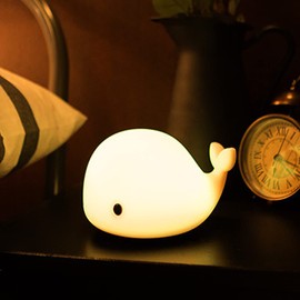 LEDHOLYT Night Light for Kids,Cute Silicone Nursery Dolphin Lamp for Baby and Toddler,Animal NightLight for Boys and Girls,Squishy Night Lamp for Bedroom,Kawaii Bedside Lamp for Kids Room(Dolphin)