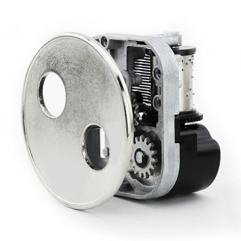 JianLing 2PCS Music Box Metal Mechanical Plate Winding Turntable Base