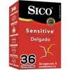 Sico Sensitive - Thin Natural Latex Rubber Condoms, 36 Pieces in a Convenient Wallet