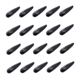 Healvian 20pcs Water Drop Nail Art Rhinestones Shiny Flat Backs DIY Nail Accessories for Salon Home Use Black Crystal Decorations