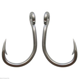 30pcs/lot Live Bait Fishing Hooks 420 Stainless Steel Big Game Saltwater Fishing Circle Hooks Strong Fishhooks(5/0-30PCS)
