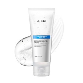 ANUA Moisturizing Gentle Gel Cleanser, Hyaluronic Acid, Squalane, Ceramide, Foaming Facial Korean Cleanser, pH Balance, Daily Hydrating Face Wash, Kor