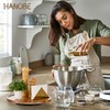 Hanobe Wood Tray Lazy Susan: Round Acacia Wooden Turntable Decorative