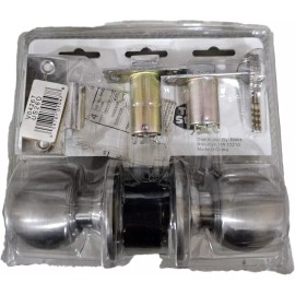 Tuff Stuff V0426T Satin Chrome US26D Always Locked Vestibule Ball Knob Lock Set