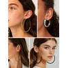 Silver Earrings for Women Silver Jewellery Chunky Silver Hoop Earrings