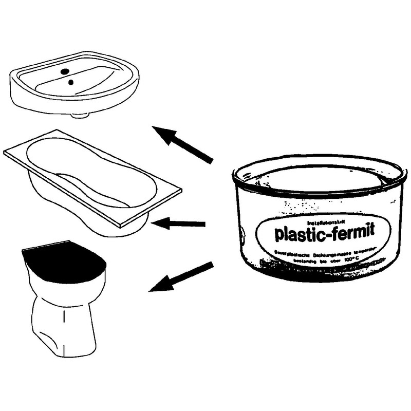 Sanitop-Wingenroth Plastic Fermit Installation Kit 250 g, 1 Piece, 25107