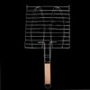 Fish Grilling Basket,Meat Burger Long Handle Mesh Basket Folding Stand,Folding