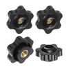 M METERXITY 4-Pack 6 Star Knobs, M5 Female Thread 25mm