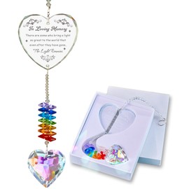 Sympathy Gifts for Loss of Loved one Memorial Gifts for Loss of mom dad Bereavement Ideas Crystal Suncatcher (Love Memorial)