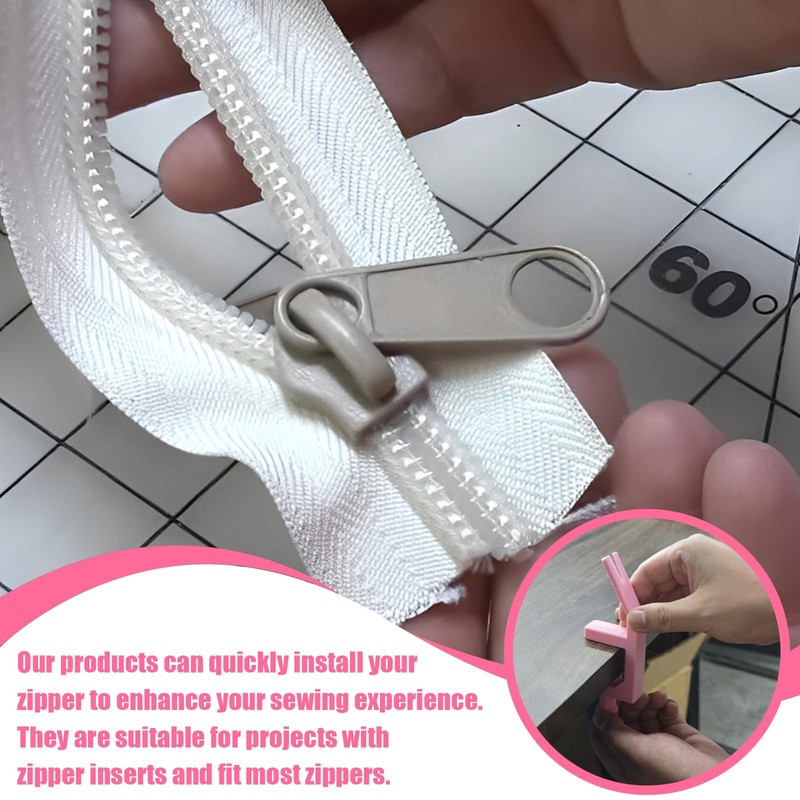 Zipper Jig Tool, 2Pcs Zipper Pull Jig, Zip Slider Installing
