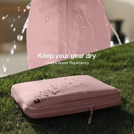 EPICKA Ultra-Lightweight Compression Packing Cubes - 6 Set Water Resistant Durable Travel Organizers with Toiletries Bag, Expandable Travel Accessories for Carry on Luggage, Suitcase (Pink)