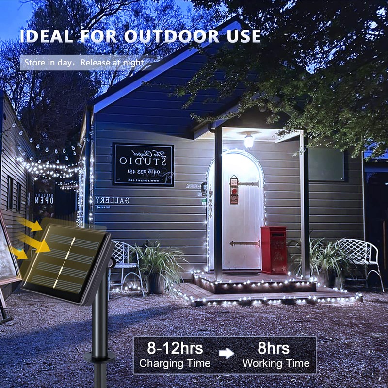 JMEXSUSS 4 Pack 100 LED Solar String Lights for Outside,
