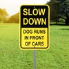 Bigtime Reflective Dog Slow Down Signs - Durable Metal Caution