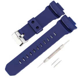 Resin Watch Band Replacement for Casio G-Shock GA-150/200/201/300/310/ Wirstband accessories for Men and Women Strap (Purplish Blue)