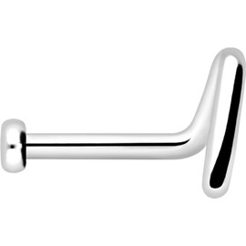 PIERCINGLINE Nose Piercing | Titanium | 2 mm Plate | Piercing Nose Stud Spiral | Choice of Colours, Titanium